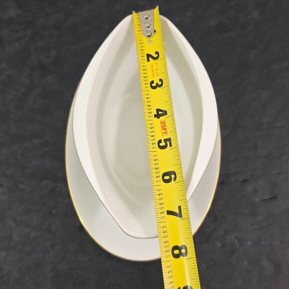 Yamaka Japan Fine China Renaissance Gravy Boat with Attached Under Plate - Picture 6 of 17